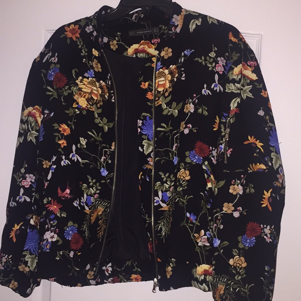 Floral bomber (over sized)